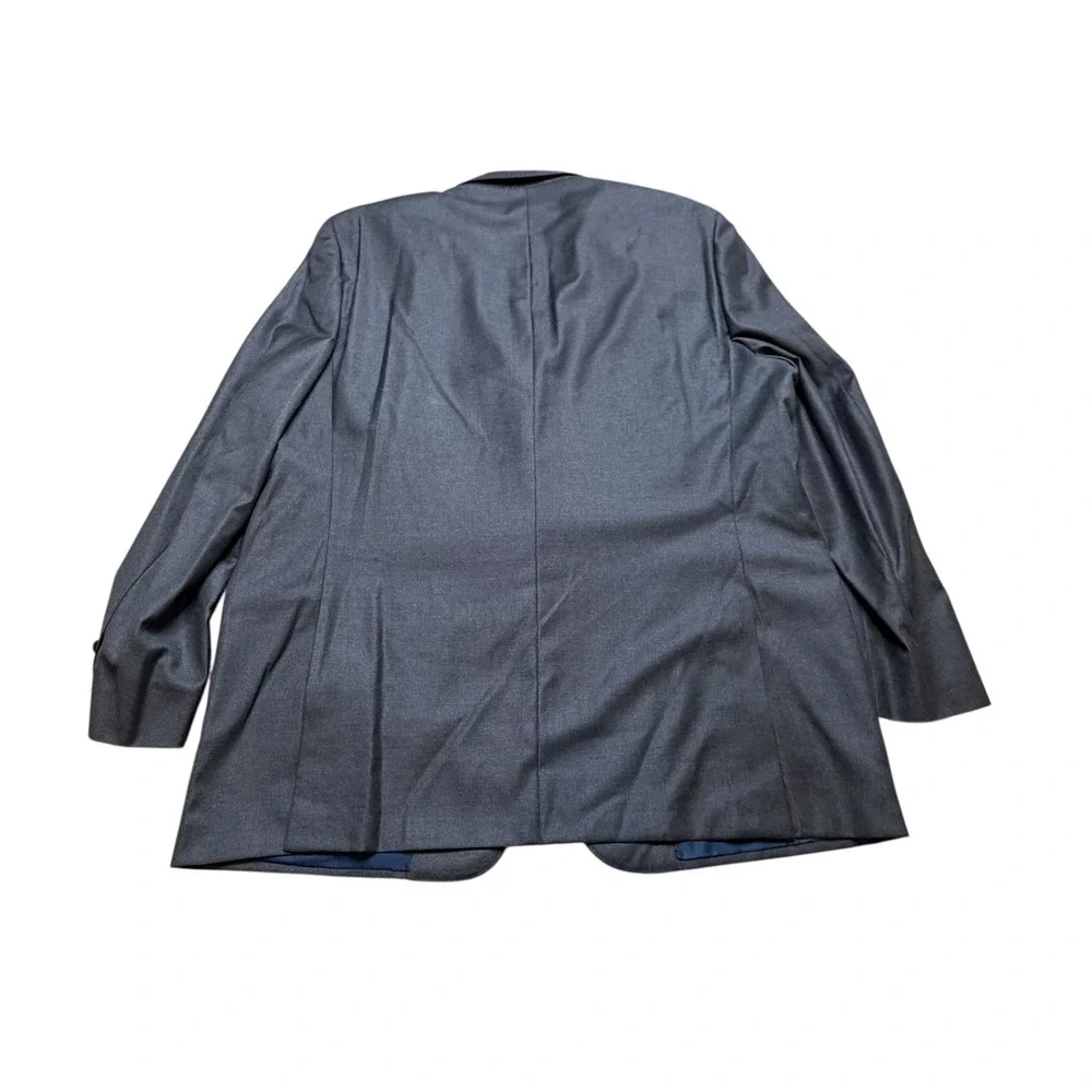 HICKEY FREEMAN Mens Charcoal Gray Wool Blazer Loro Piana Size 48‎ Long Office